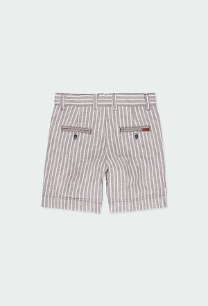 Linen bermuda shorts striped for boy_2
