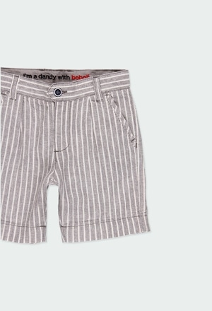 Linen bermuda shorts striped for boy_3