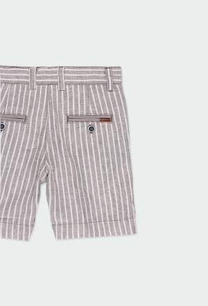 Linen bermuda shorts striped for boy_4