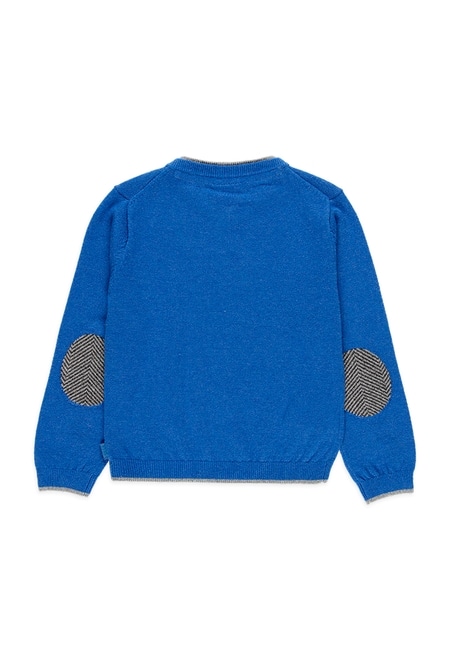 Knitwear pullover with elbow patches for boy_3