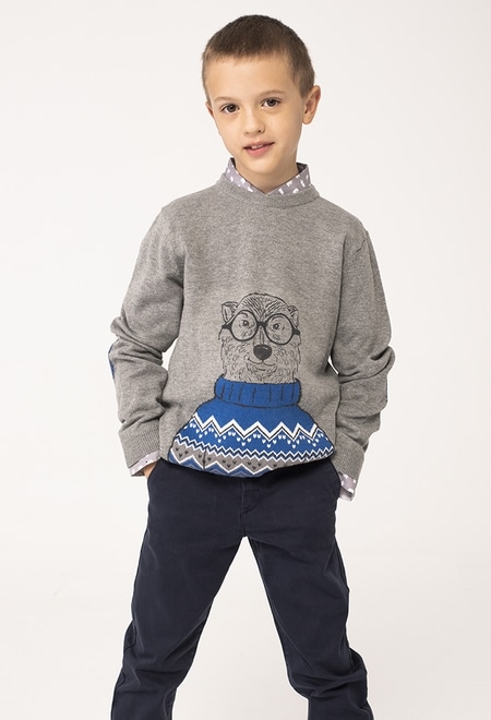 Knitwear pullover "bear" for boy_1