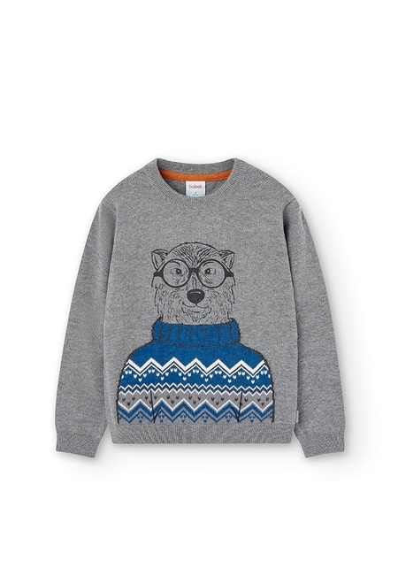 Pullover tricot "urso" para menino_2