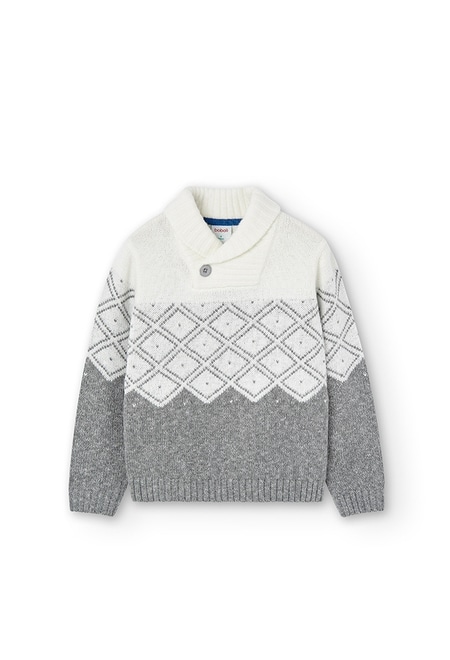 Pullover tricot jacquard para menino_2