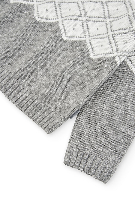 Pullover tricot jacquard para menino_5