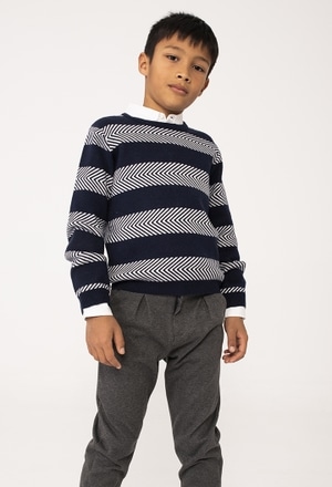 Pullover tricot "ornamentos" para menino_1