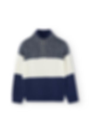 Knitwear pullover with stripes for boy