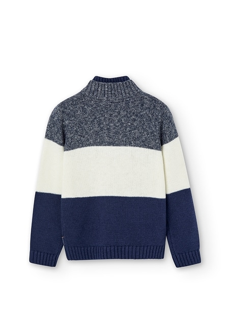 Knitwear pullover with stripes for boy_2