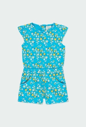Knit jumpsuit floral for baby girl_1