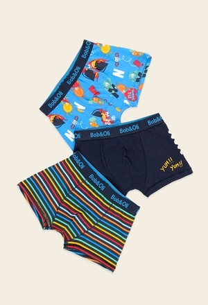 Pack 3 boxers knit for boy - organic_1