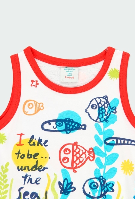 Camiseta punto "peces" de bebé niño_3
