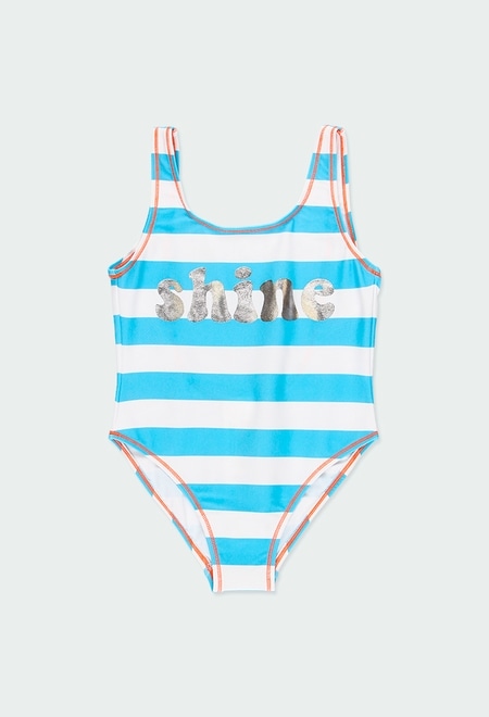 Swimsuit polyamide striped for girl_1