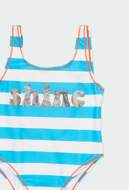 Swimsuit polyamide striped for girl_3