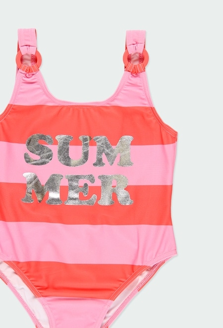 Swimsuit polyamide striped for girl_4