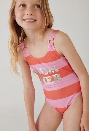 Swimsuit polyamide striped for girl_1