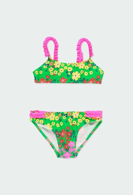 Bikini polyamide floral for girl_1