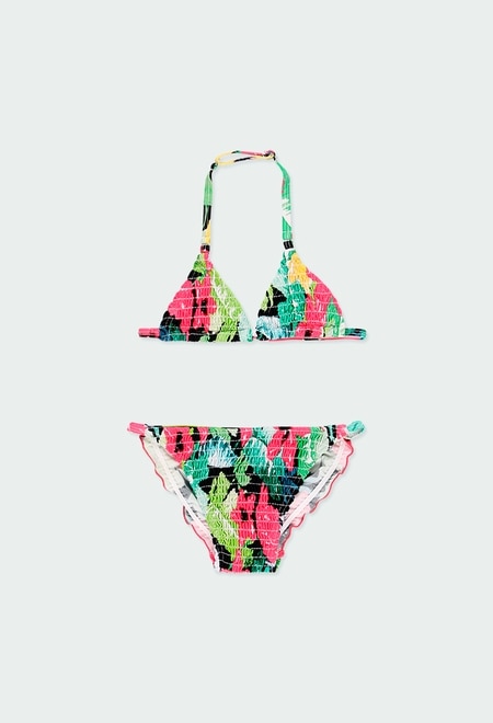Bikini poliamida tropical de niña_1
