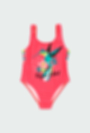 Swimsuit polyamide printed for girl