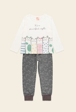 Stretch knit pyjamas for girl - organic_1