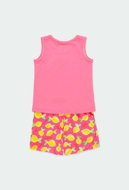Knit pyjamas lemons for girl_2