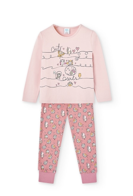 Pijama interlock "buho" de niña_1
