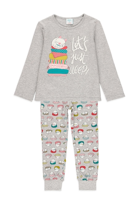 Pyjama en tricot "chats" pour fille_1