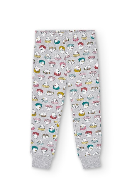 Pyjama en tricot "chats" pour fille_4