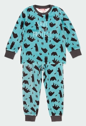 Pijama veludo "ursos" para menino_1