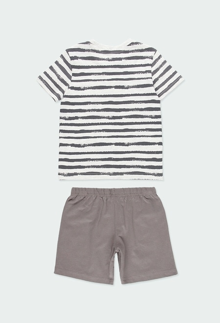 Knit pyjamas striped for boy_2