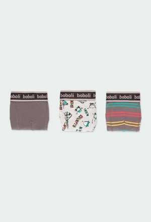 Pack 3 boxers knit for boy_1