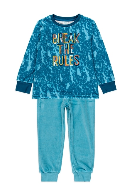Pijama veludo estampado para menino_1