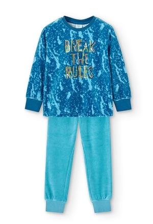 Pijama veludo estampado para menino_1