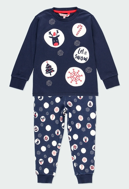 Pijama punto "motivos navideños" unisex_1